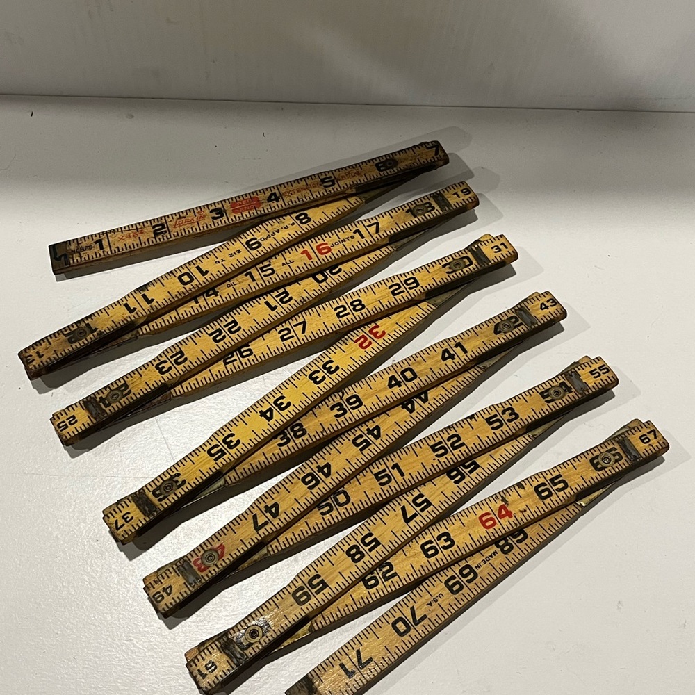 VTG 72” Lufkin Folding Wooden Ruler